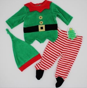 NWT Koala Kids 3-Piece Elf Outfit – 0–3 Months